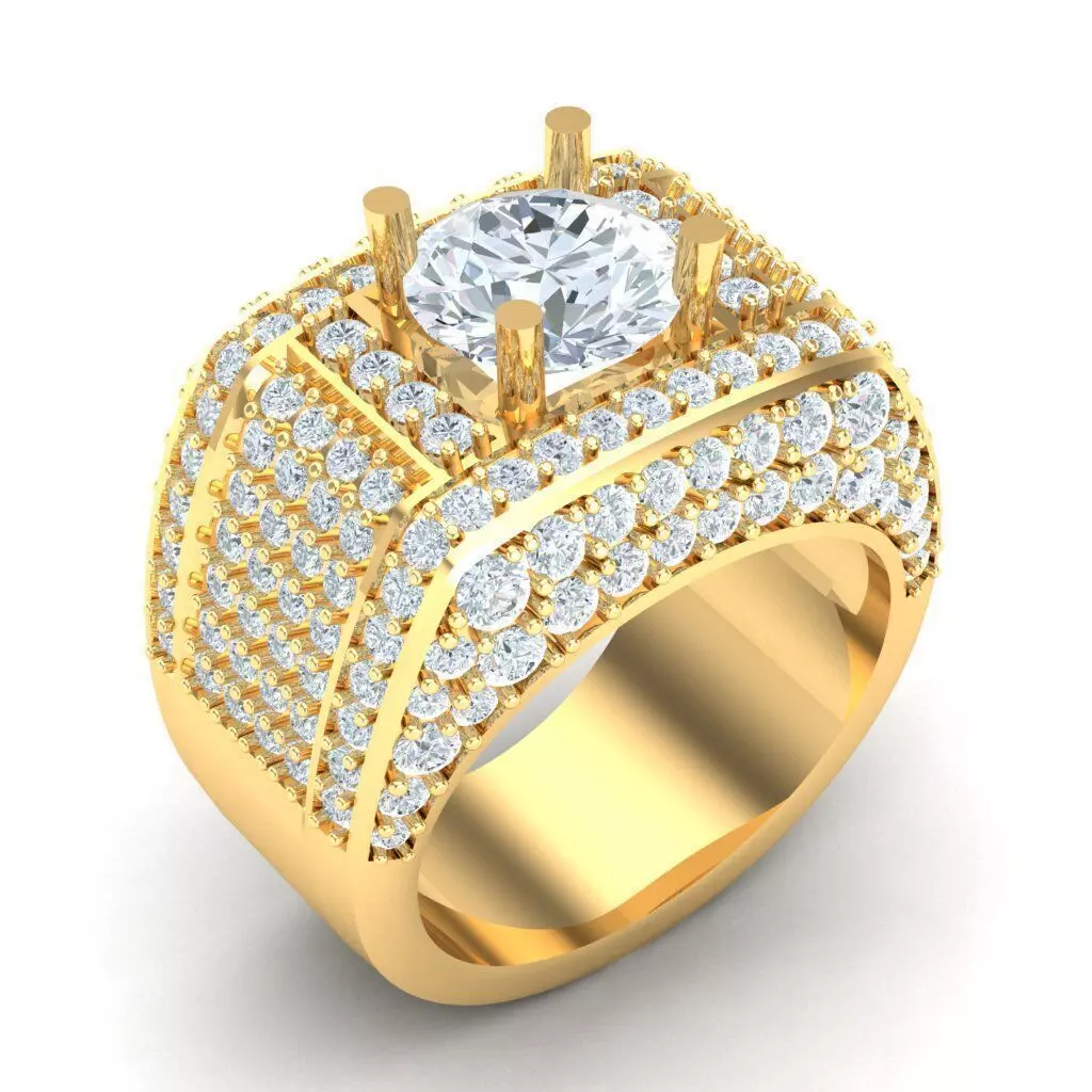 Man Ring Jewelry 1MR058 3D print model