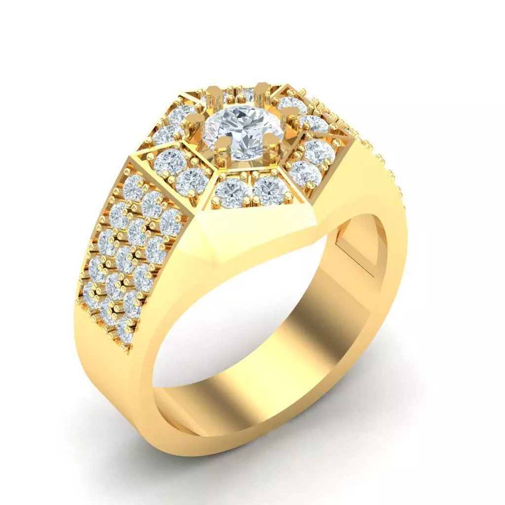 Man Ring Jewelry 1MR056 3D print model