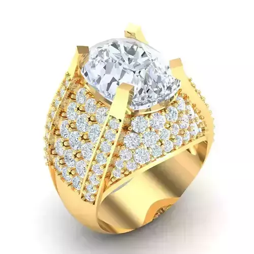 Man Ring Jewelry 1MR054 3D print model