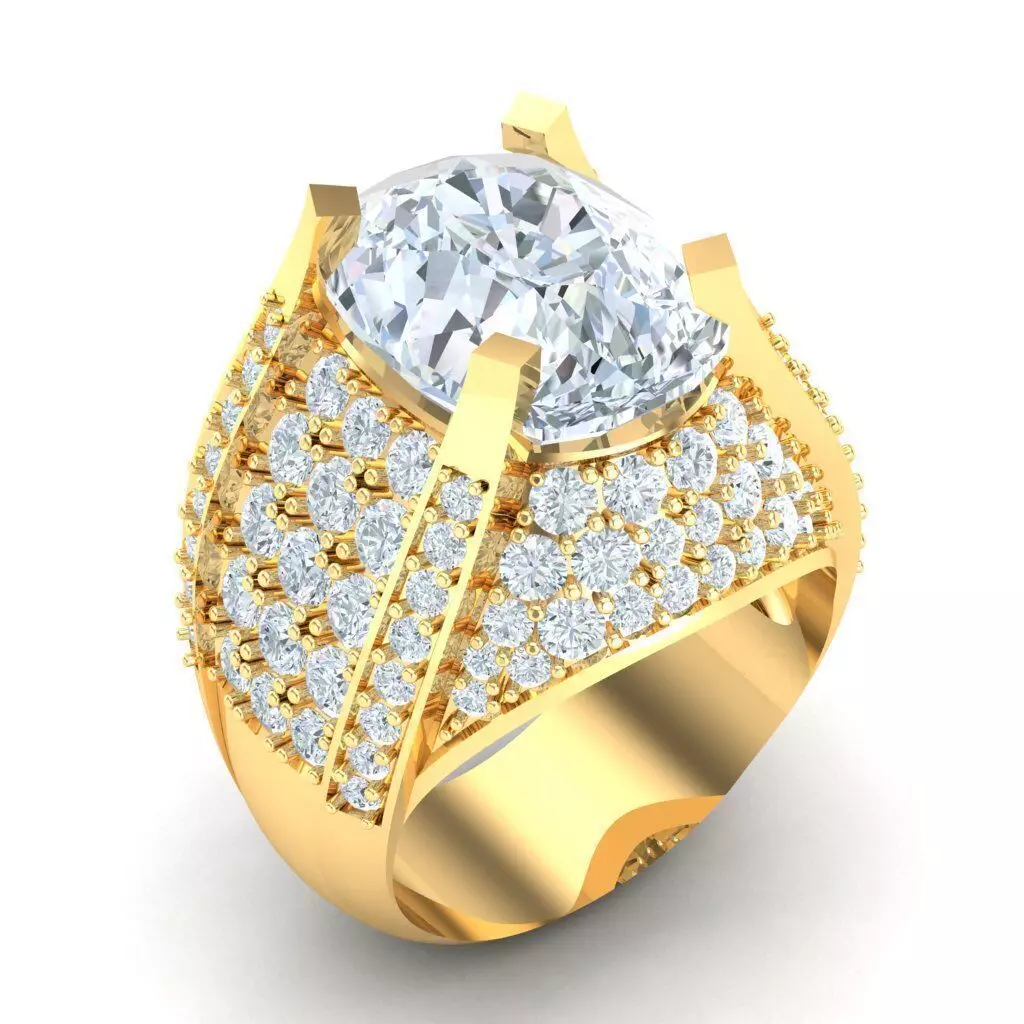 Man Ring Jewelry 1MR054 3D print model