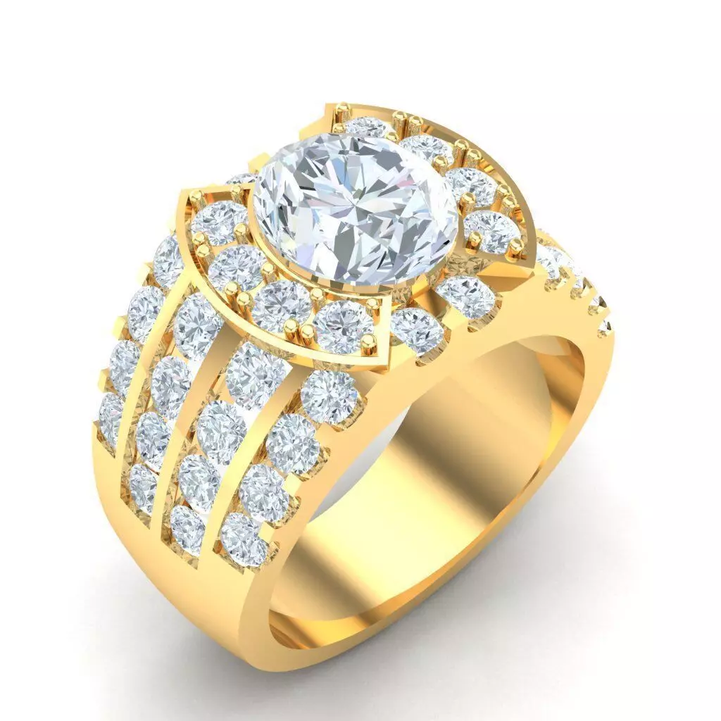 Man Ring Jewelry 1MR049 3D print model