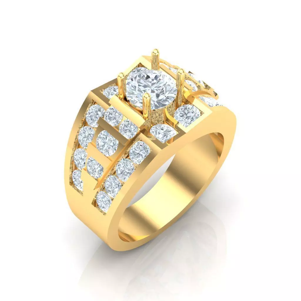Man Ring Jewelry 1MR047 3D print model