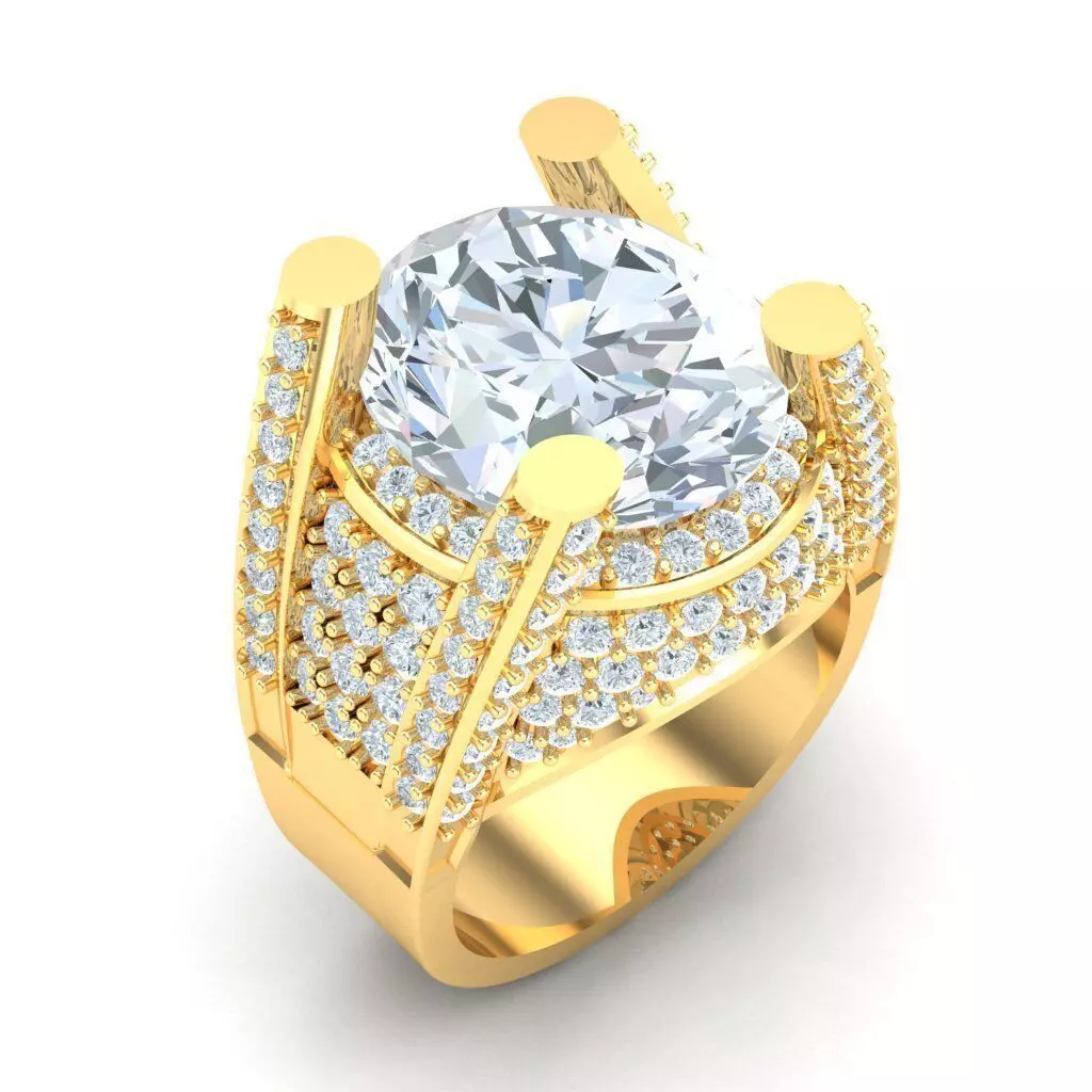 Man Ring Jewelry 1MR045 3D print model