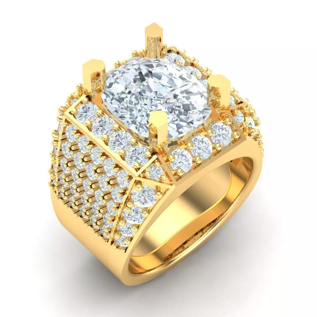 Man Ring Jewelry 1MR044 3D print model