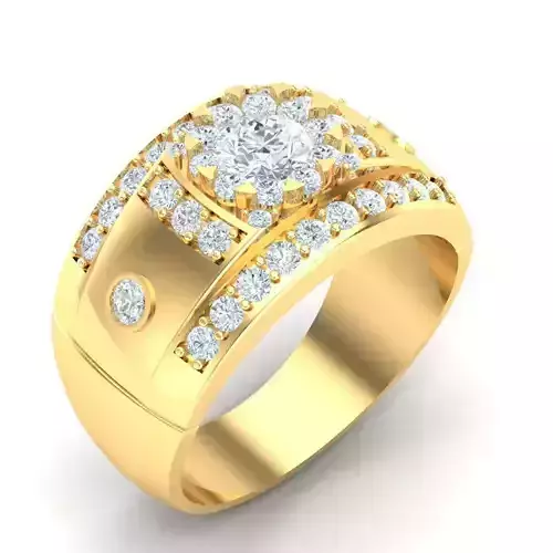 Man Ring Jewelry 1MR043 3D print model