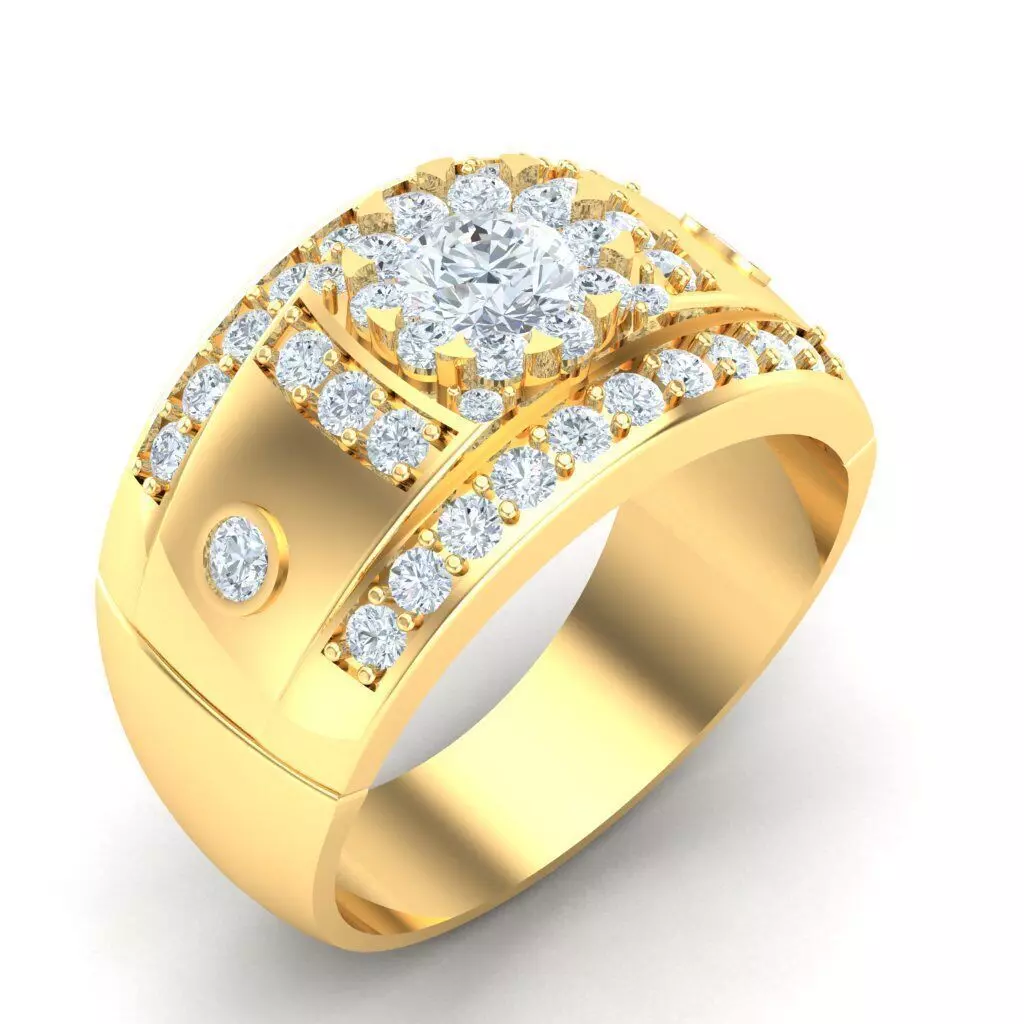 Man Ring Jewelry 1MR043 3D print model