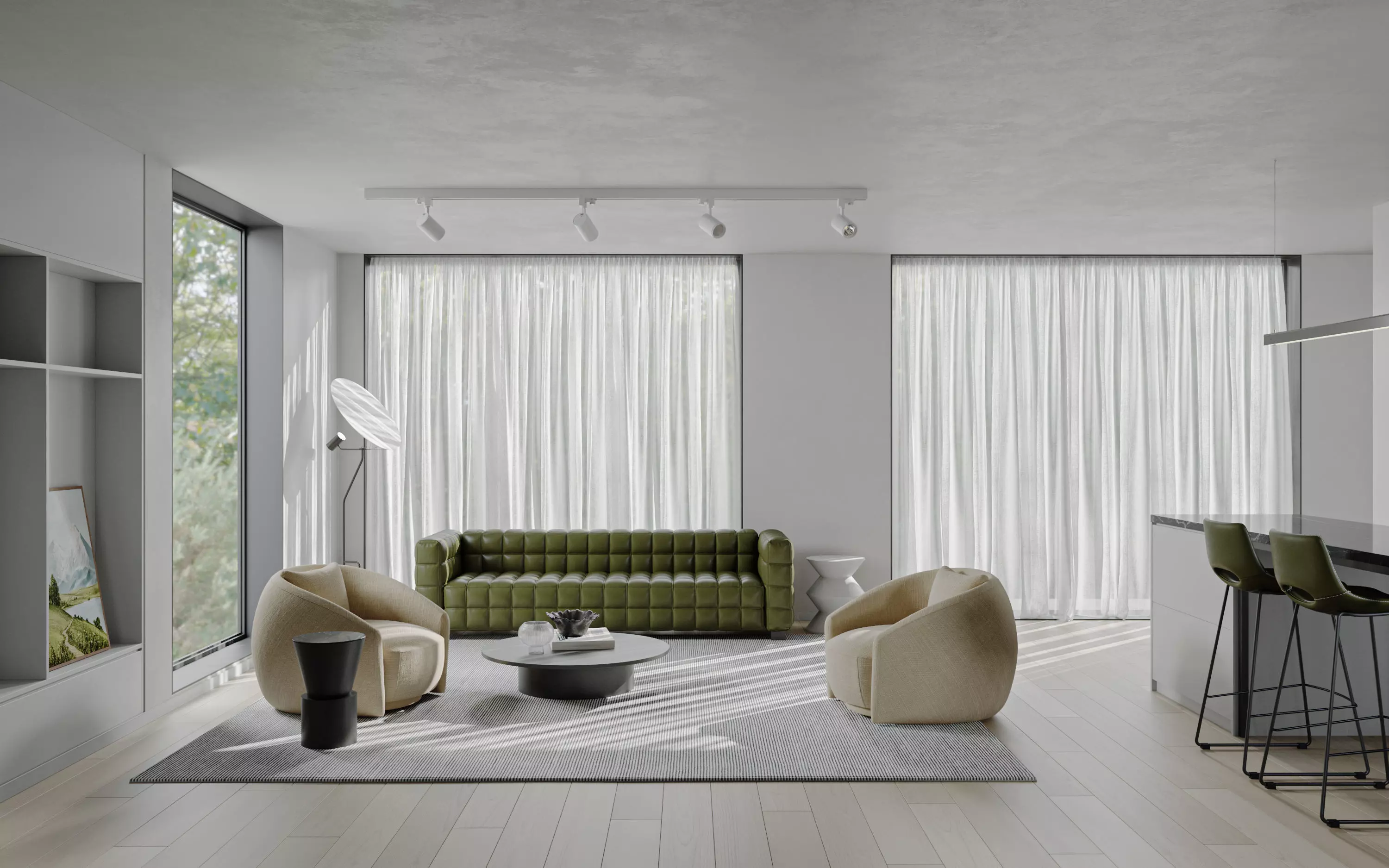 Modern style living room 3D model