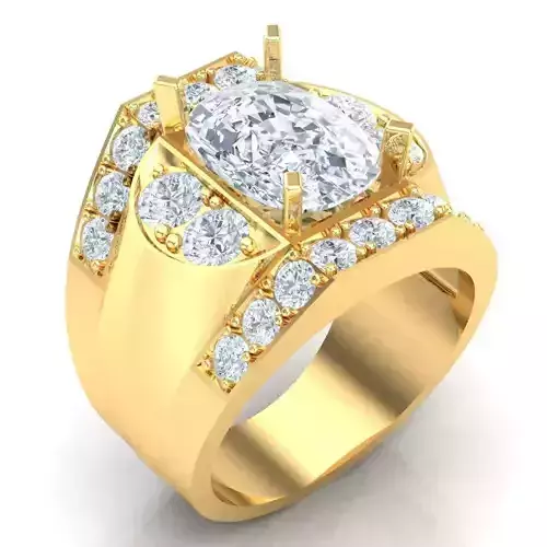 Man Ring Jewelry 1MR035 3D print model