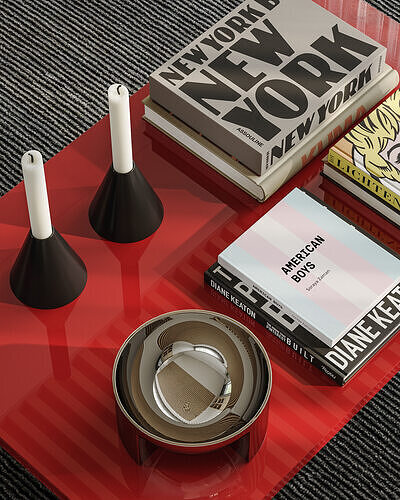 Comfortable interior living scene living room 3D model 5
