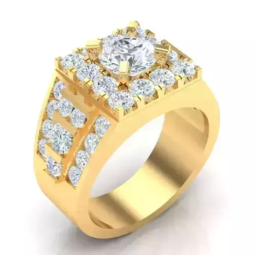 Man Ring Jewelry 1MR032 3D print model