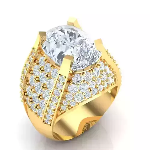Man Ring Jewelry 1MR024 3D print model