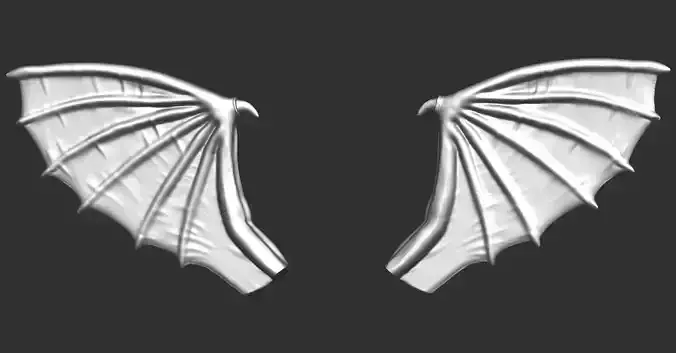 Dragonn wings - Bat wings - 3d printed model 3D print model