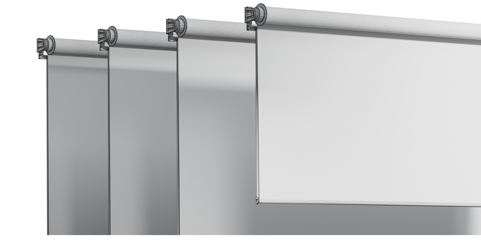 WOLTU Double Roller Blind with Clamp Fastening 02 Low-poly 3D model_9