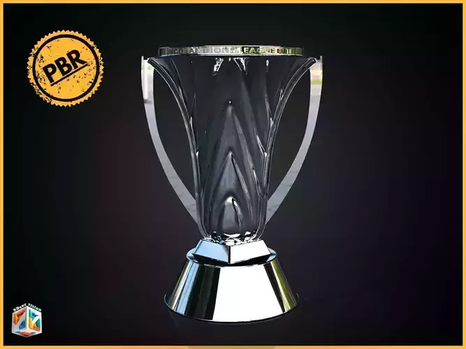 AFC Champions League Elite Trophy award- newest 2025 -cinematic Low-poly 3D model