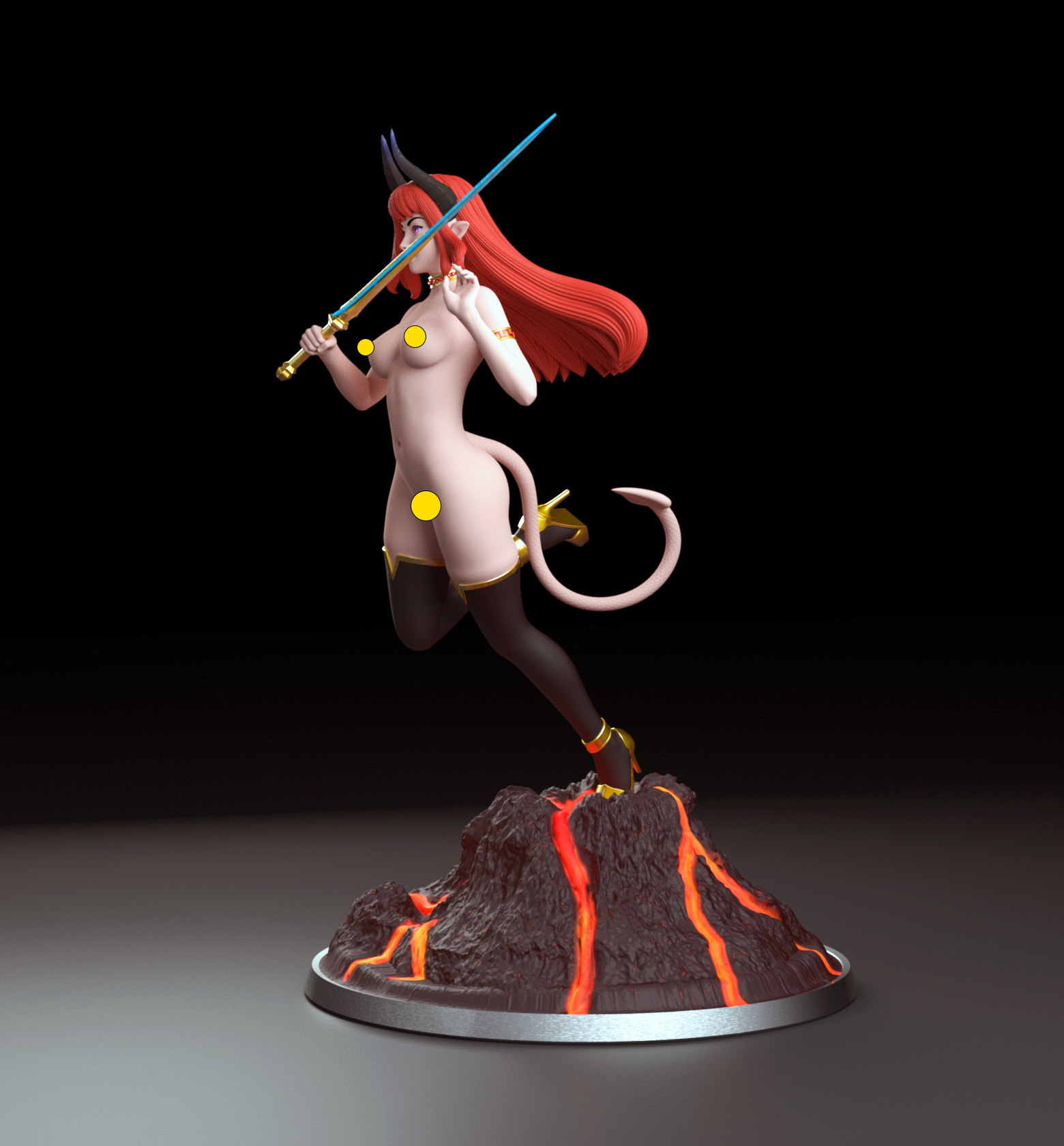 Asmodeus - A beautiful Demon girl - SFW and NSFW 3D print model_9