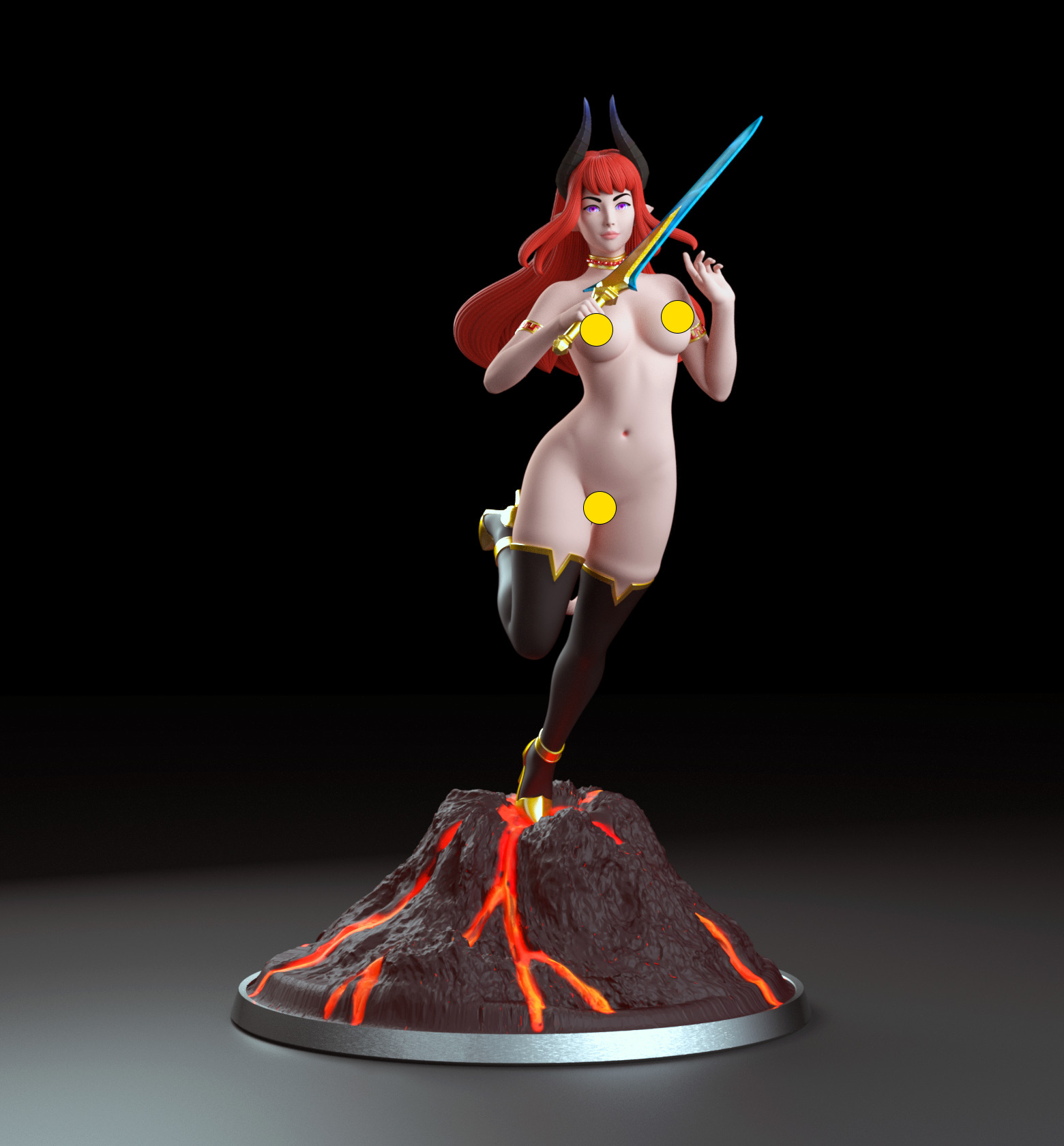 Asmodeus - A beautiful Demon girl - SFW and NSFW 3D print model_6