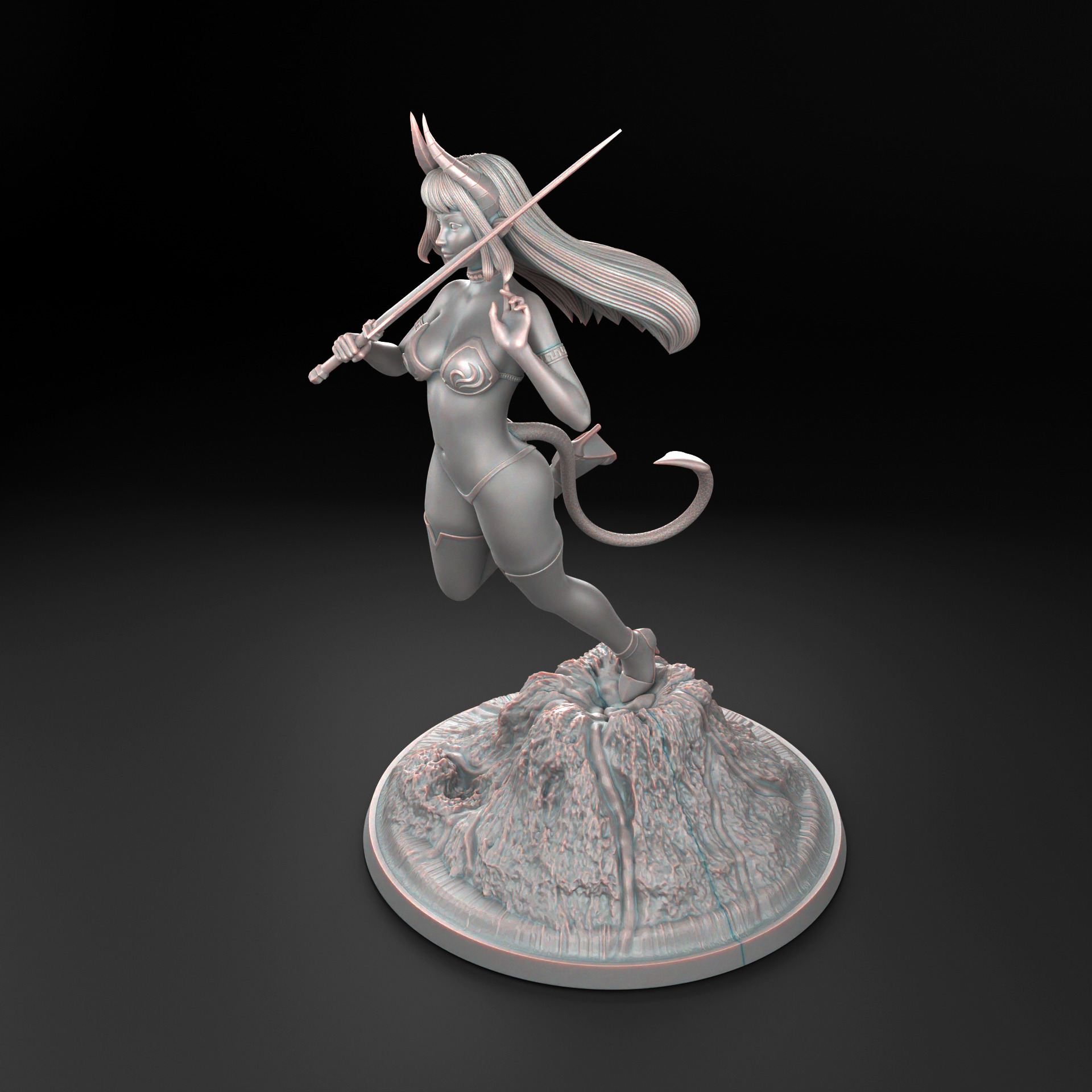 Asmodeus - A beautiful Demon girl - SFW and NSFW 3D print model_16