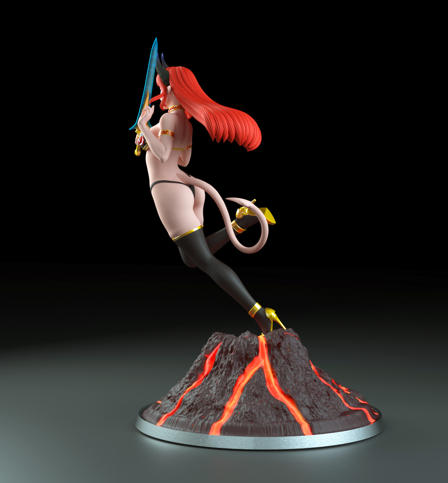 Asmodeus - A beautiful Demon girl - SFW and NSFW 3D print model_4