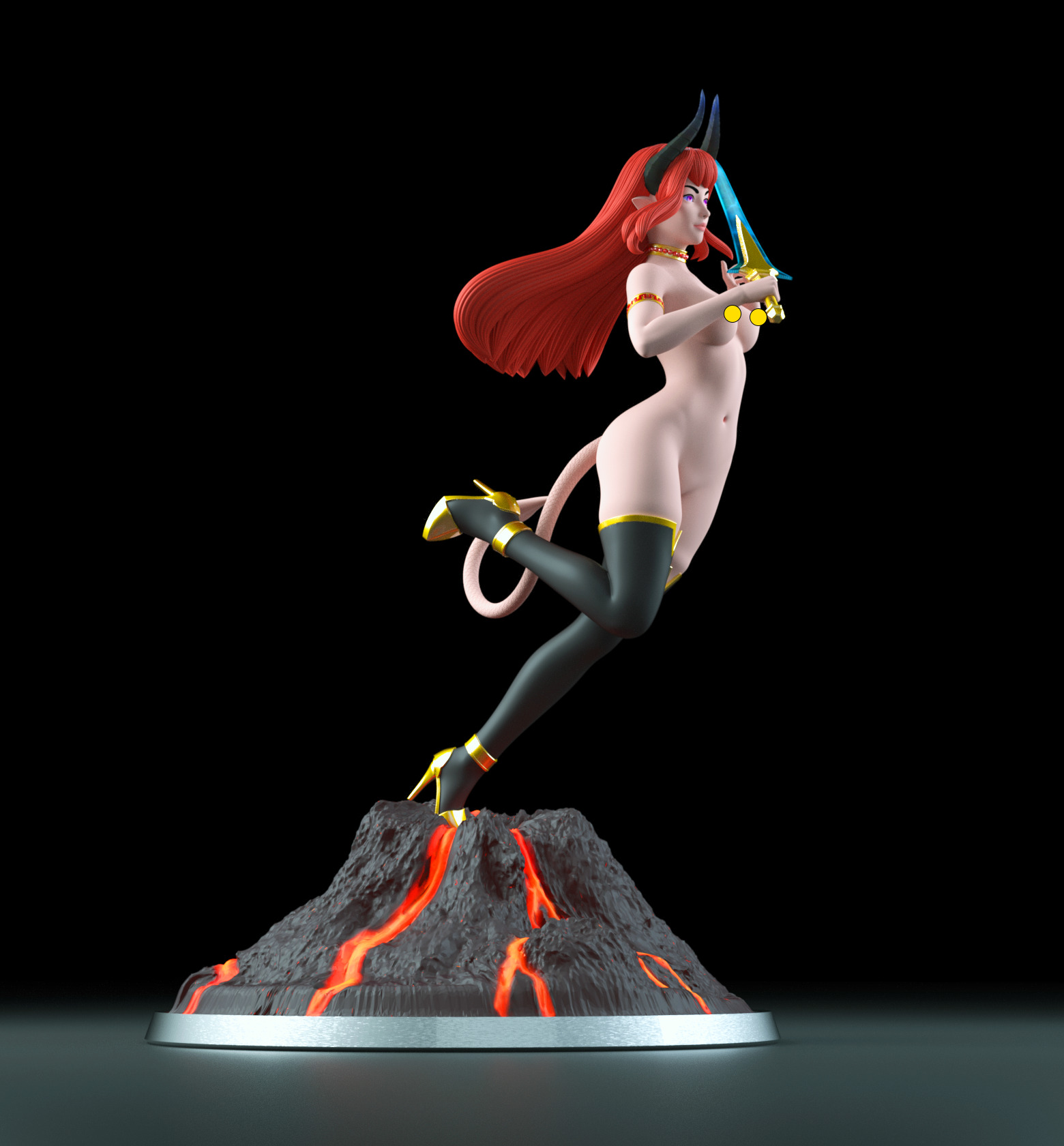 Asmodeus - A beautiful Demon girl - SFW and NSFW 3D print model_7