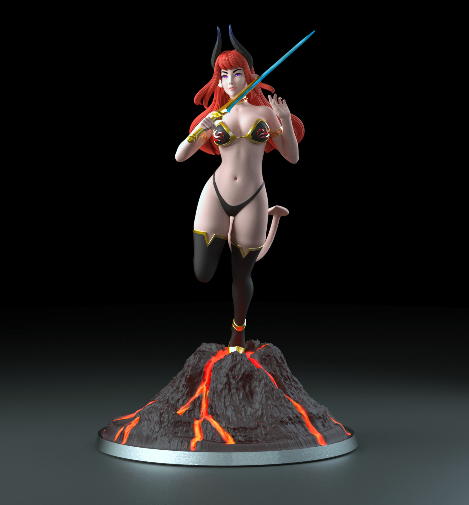 Asmodeus - A beautiful Demon girl - SFW and NSFW 3D print model_5