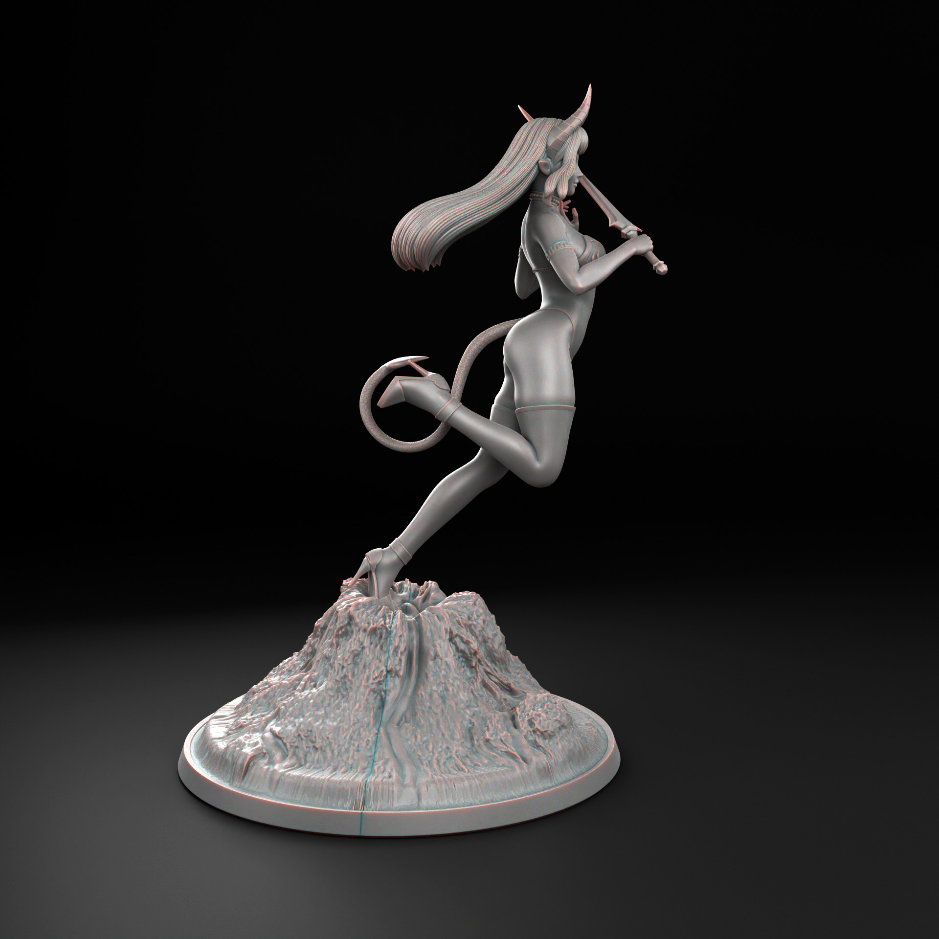 Asmodeus - A beautiful Demon girl - SFW and NSFW 3D print model_13