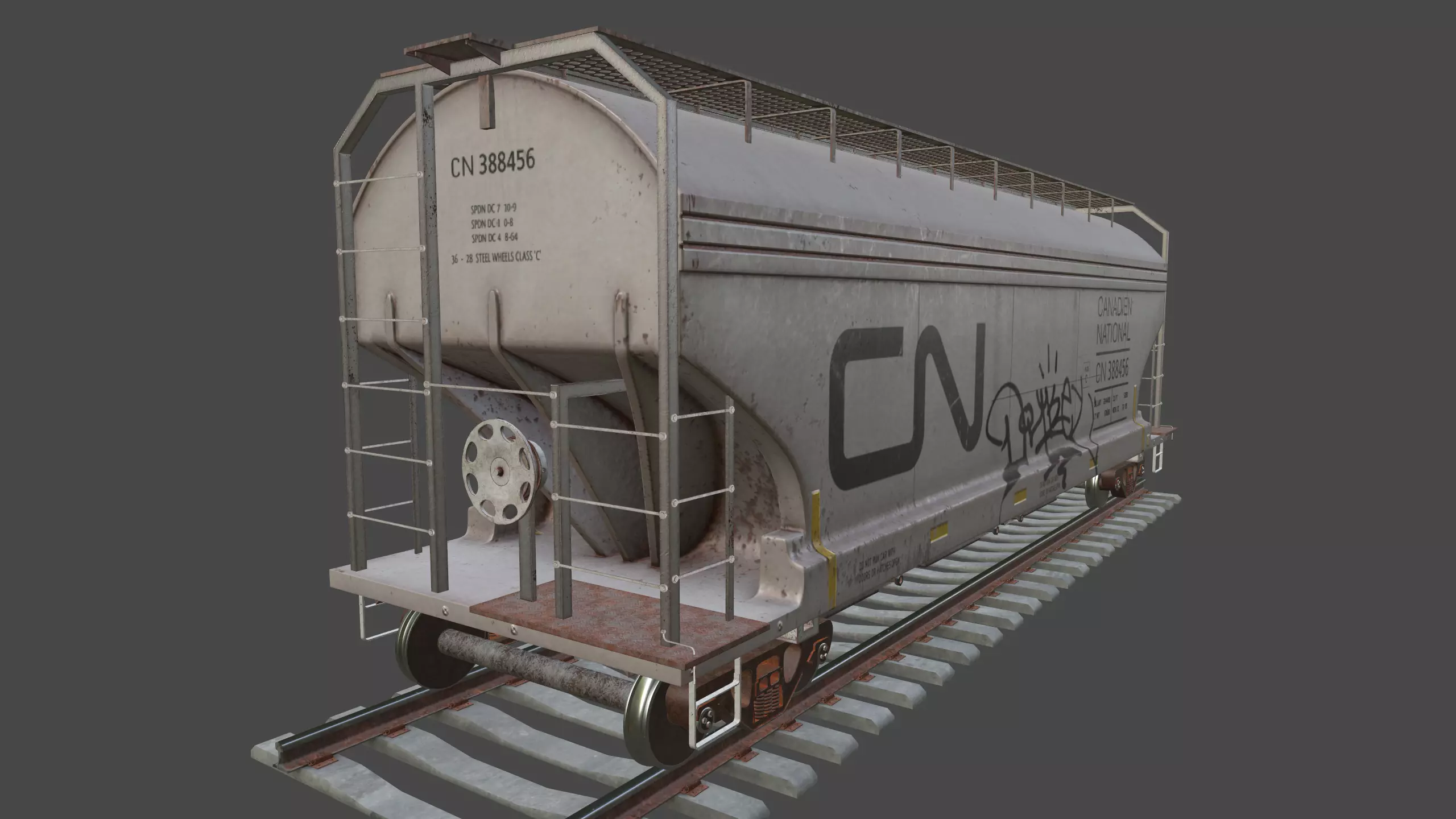 Rail Car 3D model_4