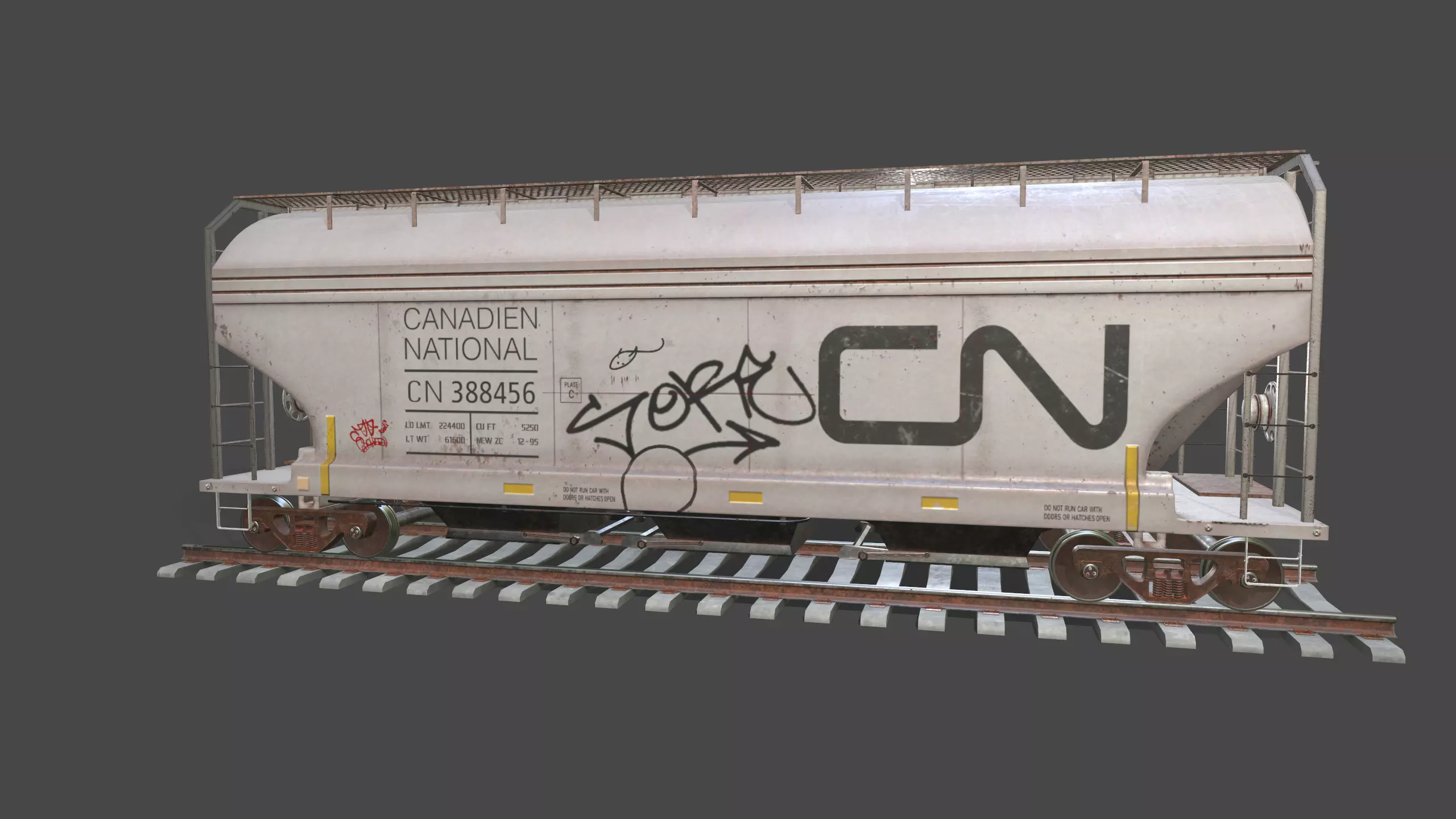 Rail Car 3D model_0