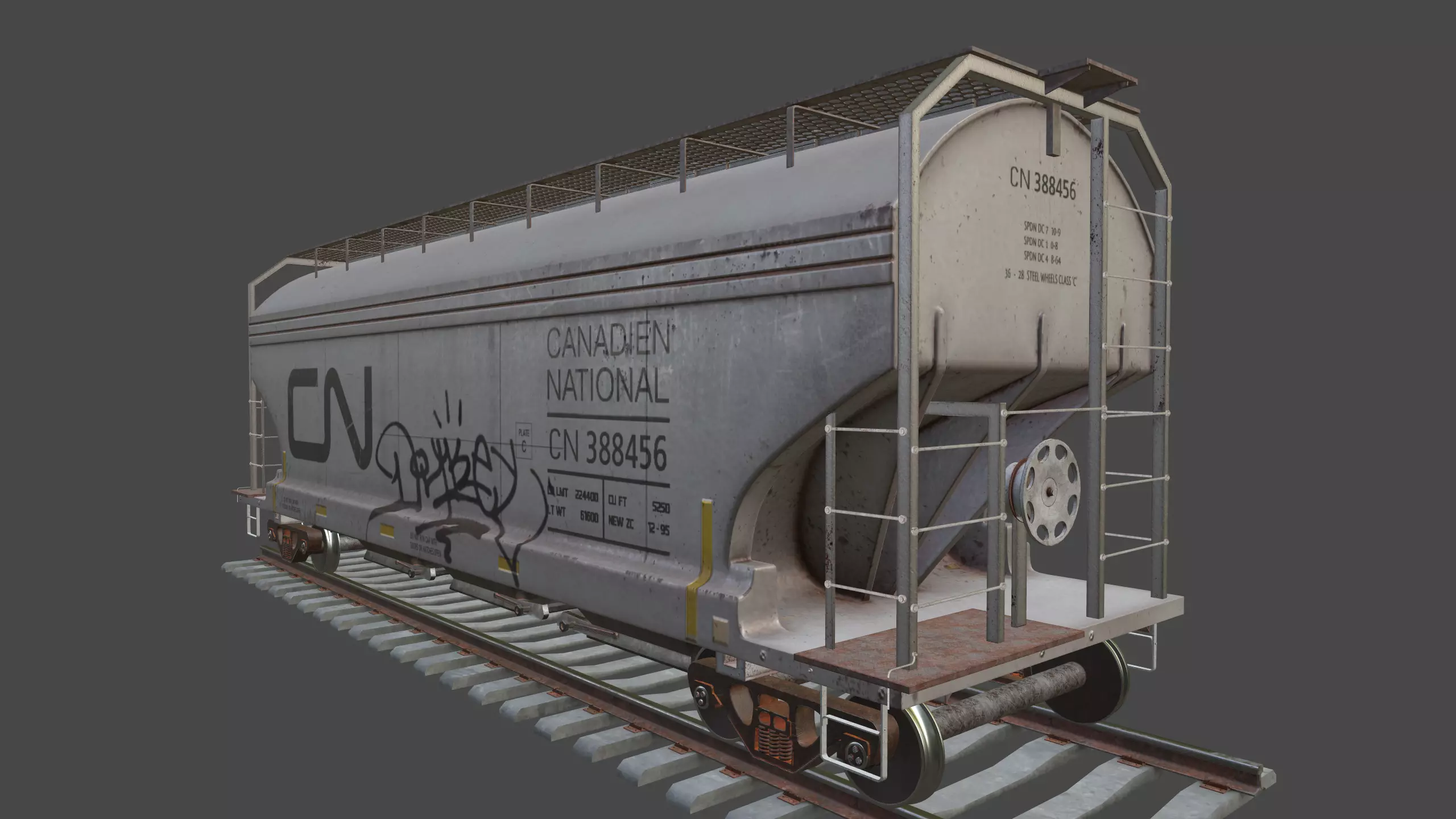Rail Car 3D model_9