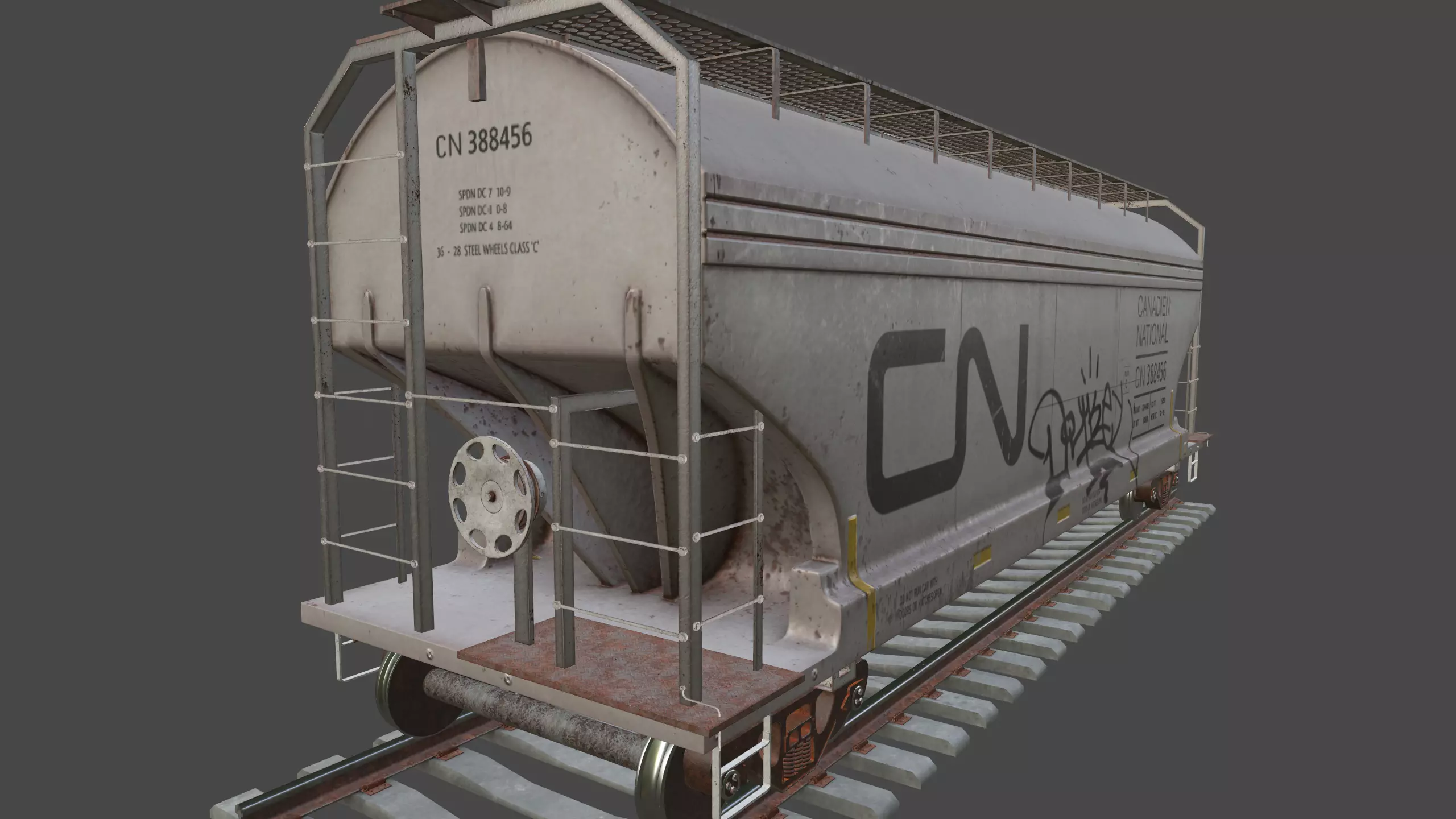 Rail Car 3D model_3