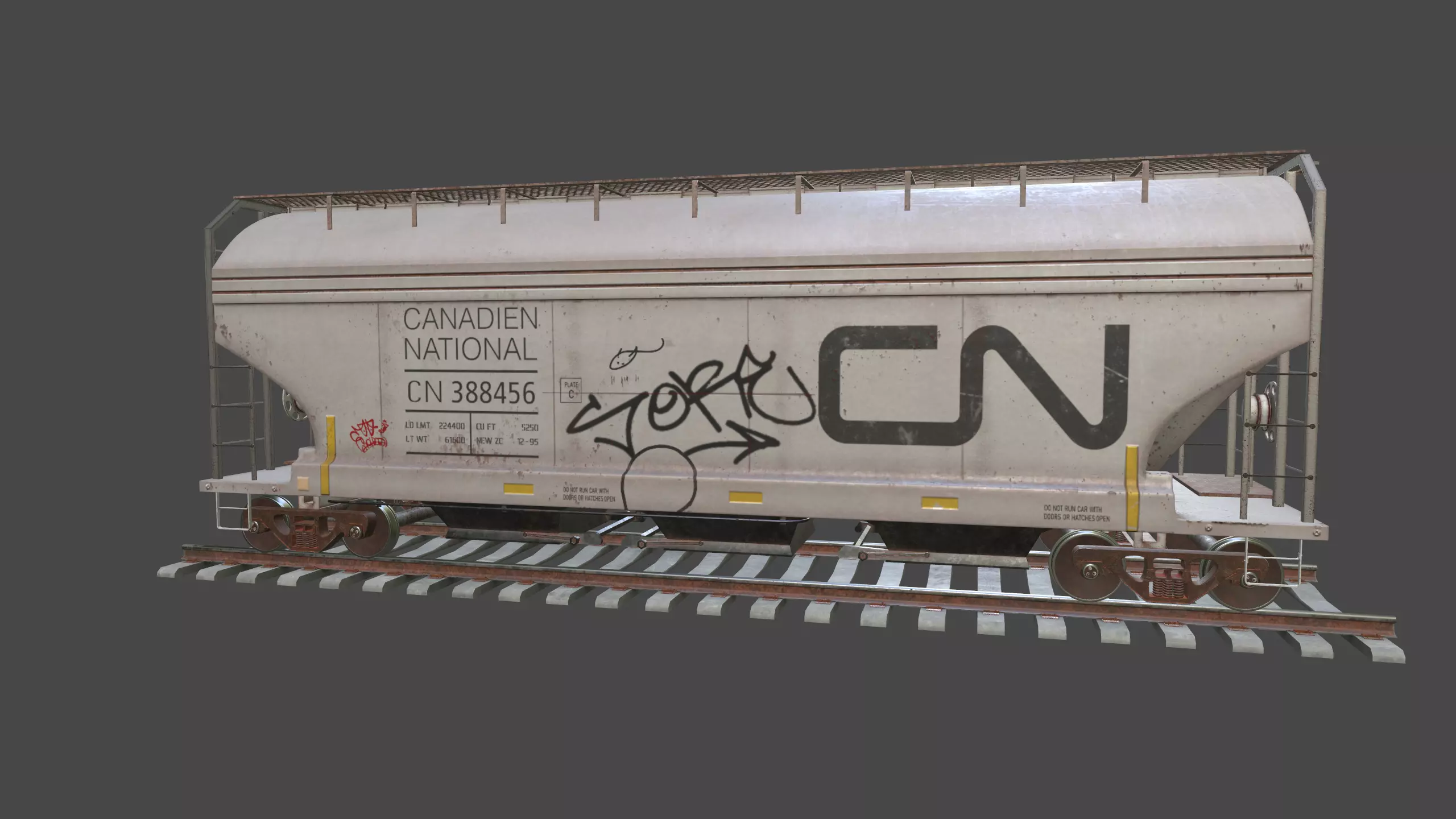 Rail Car 3D model_1