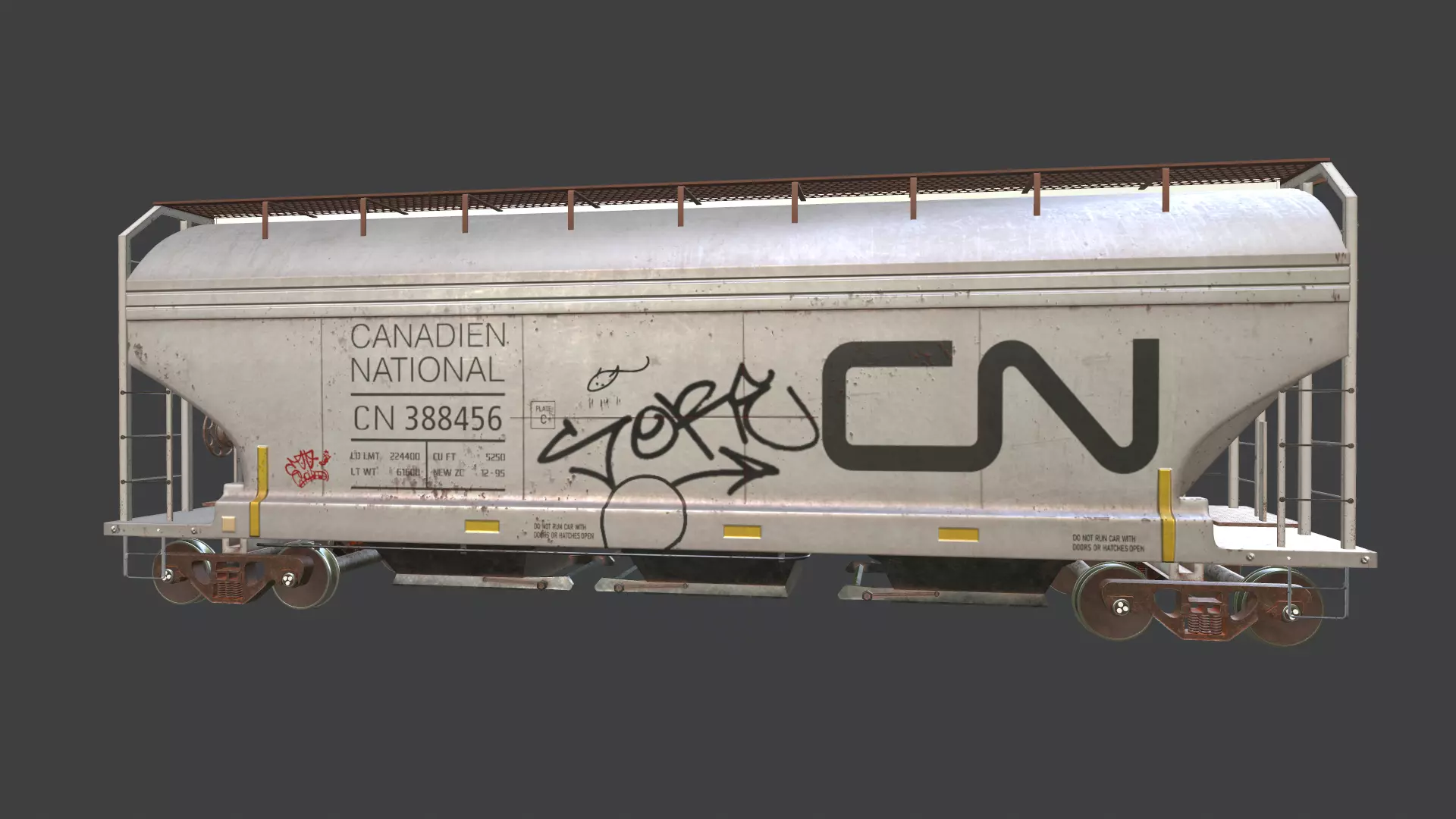 Rail Car 3D model_2