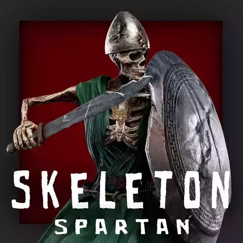 SKELETON SPARTAN ILOTE  Low-poly 3D model