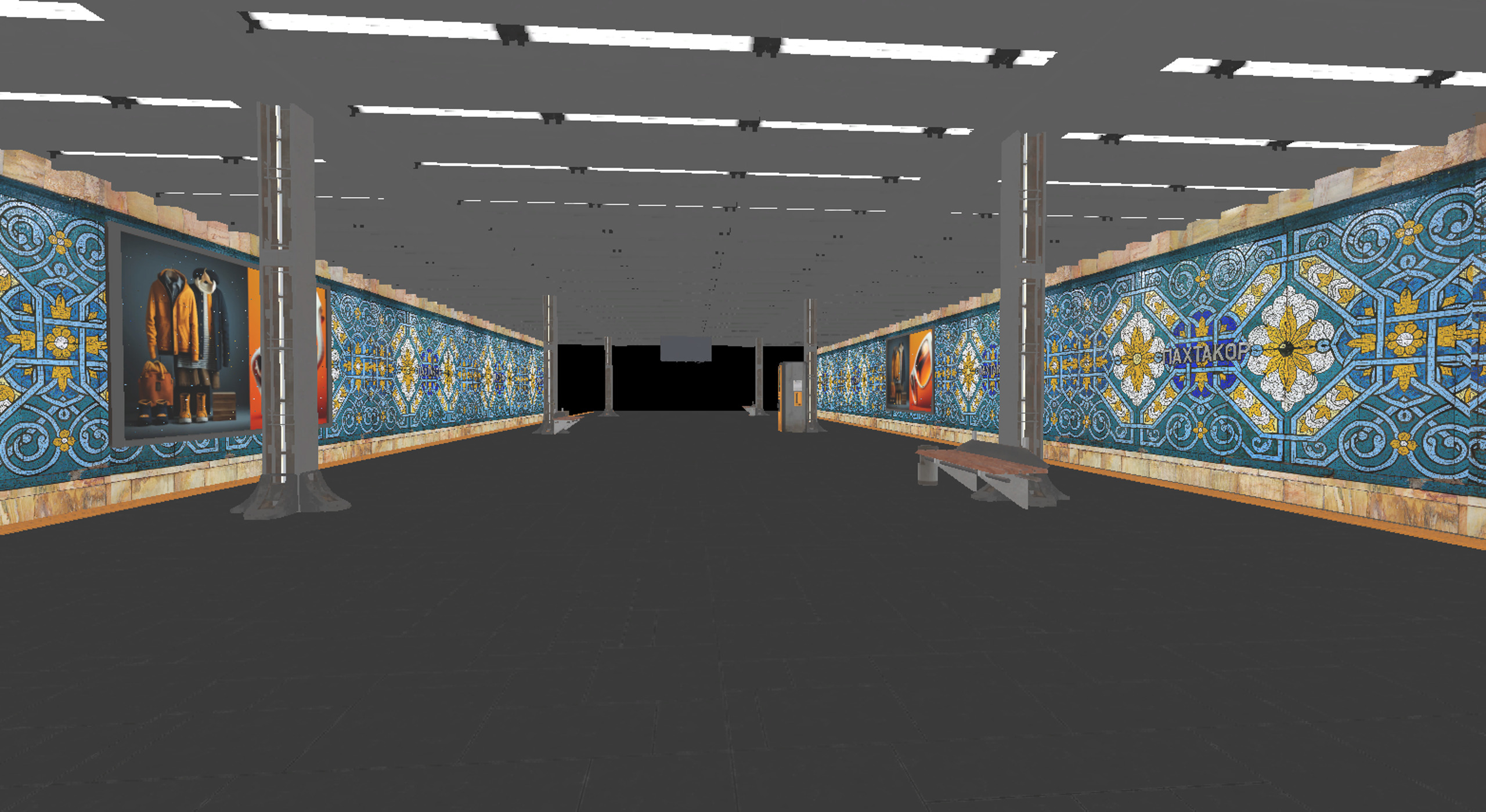 Pakhtakor Metro Station Uzbekistan 3D Model for Unreal Engine 5 3D model_4
