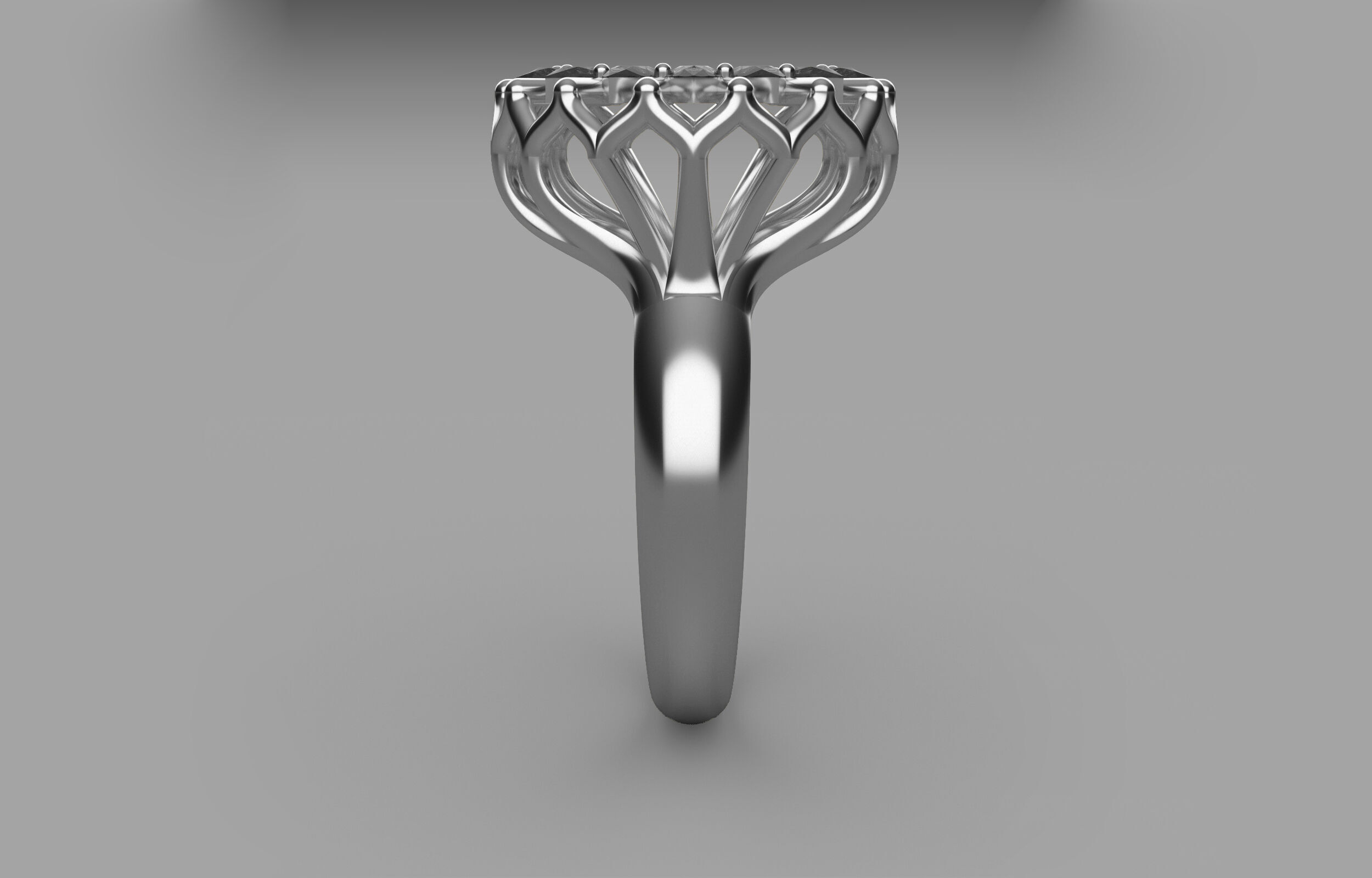 cluster ring 3D print model_11