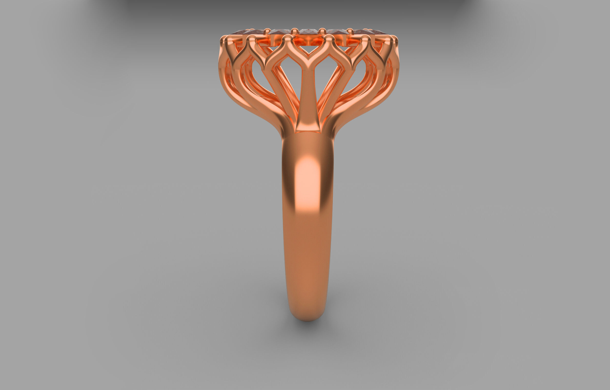 cluster ring 3D print model_10