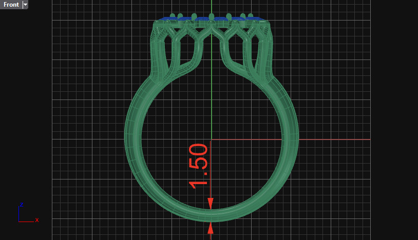 cluster ring 3D print model_18