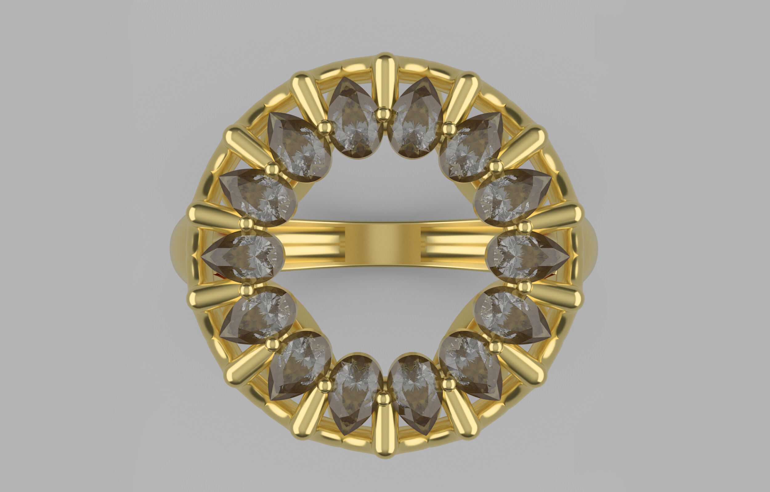 cluster ring 3D print model_1