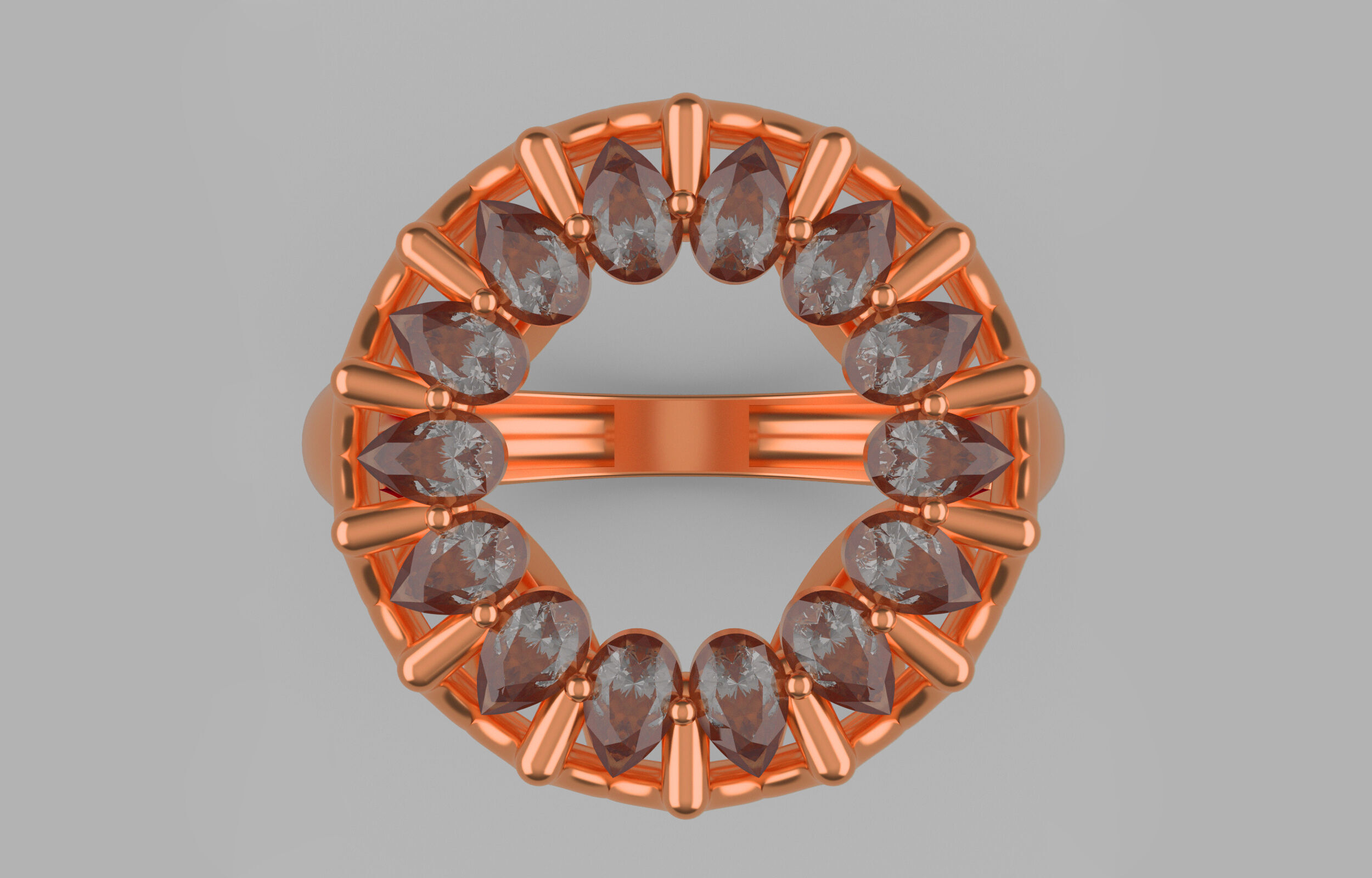 cluster ring 3D print model_2