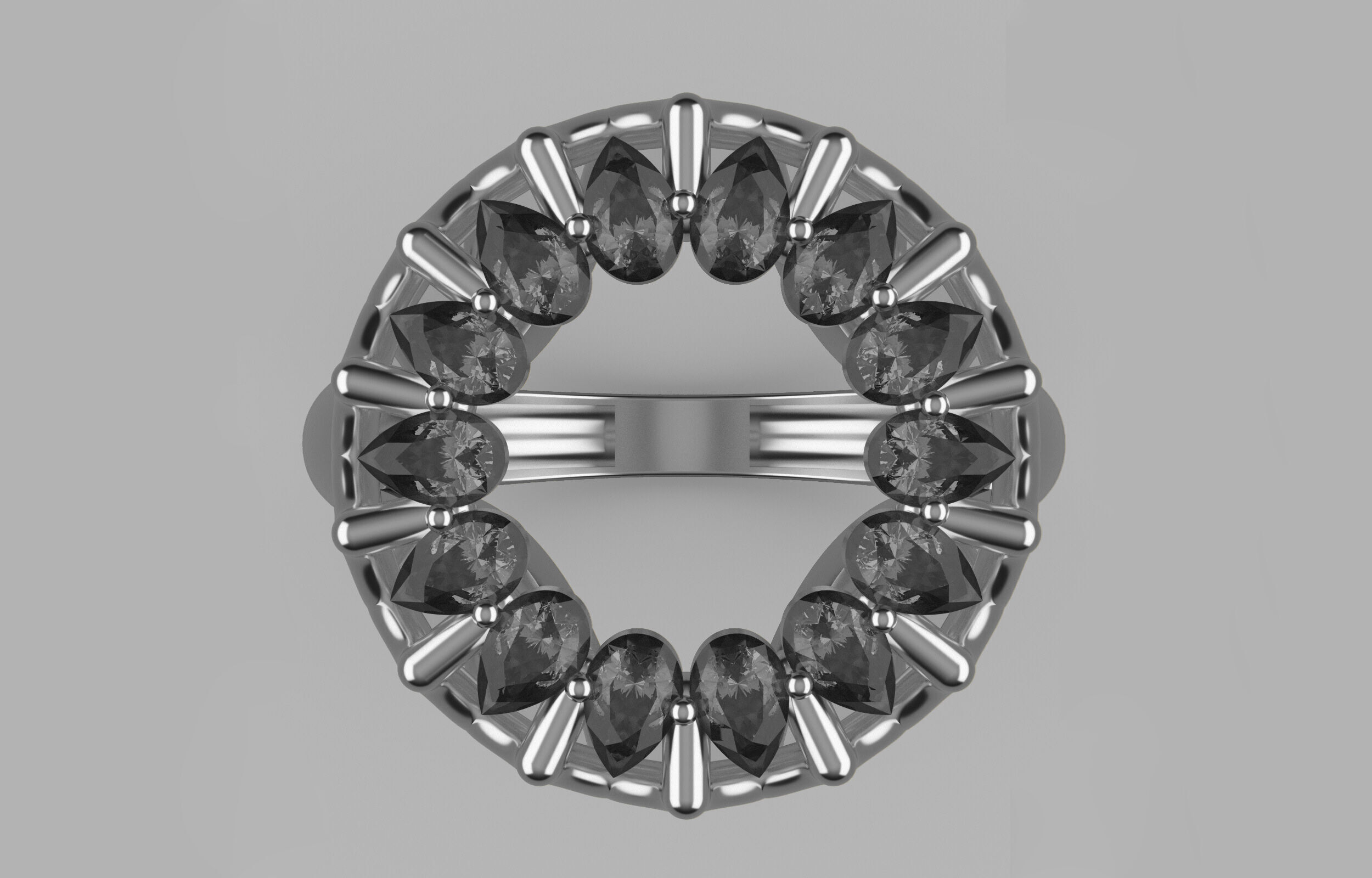 cluster ring 3D print model_3