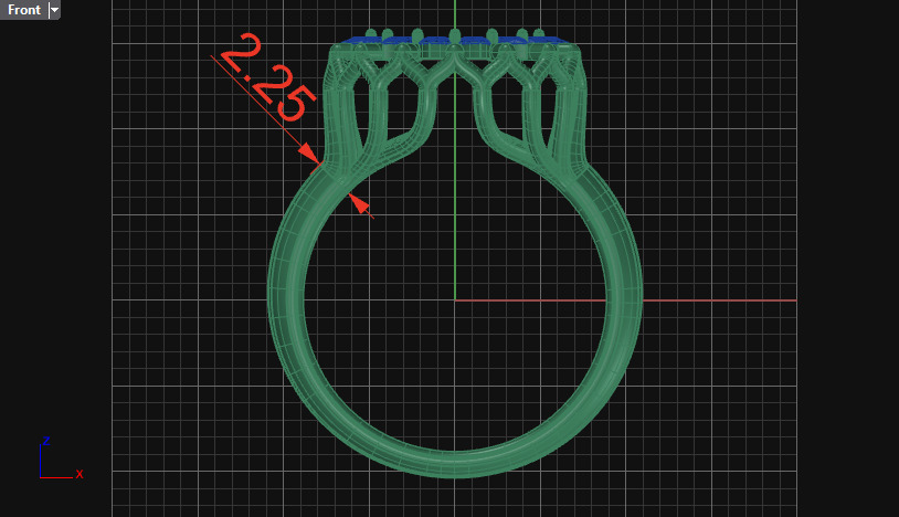 cluster ring 3D print model_20