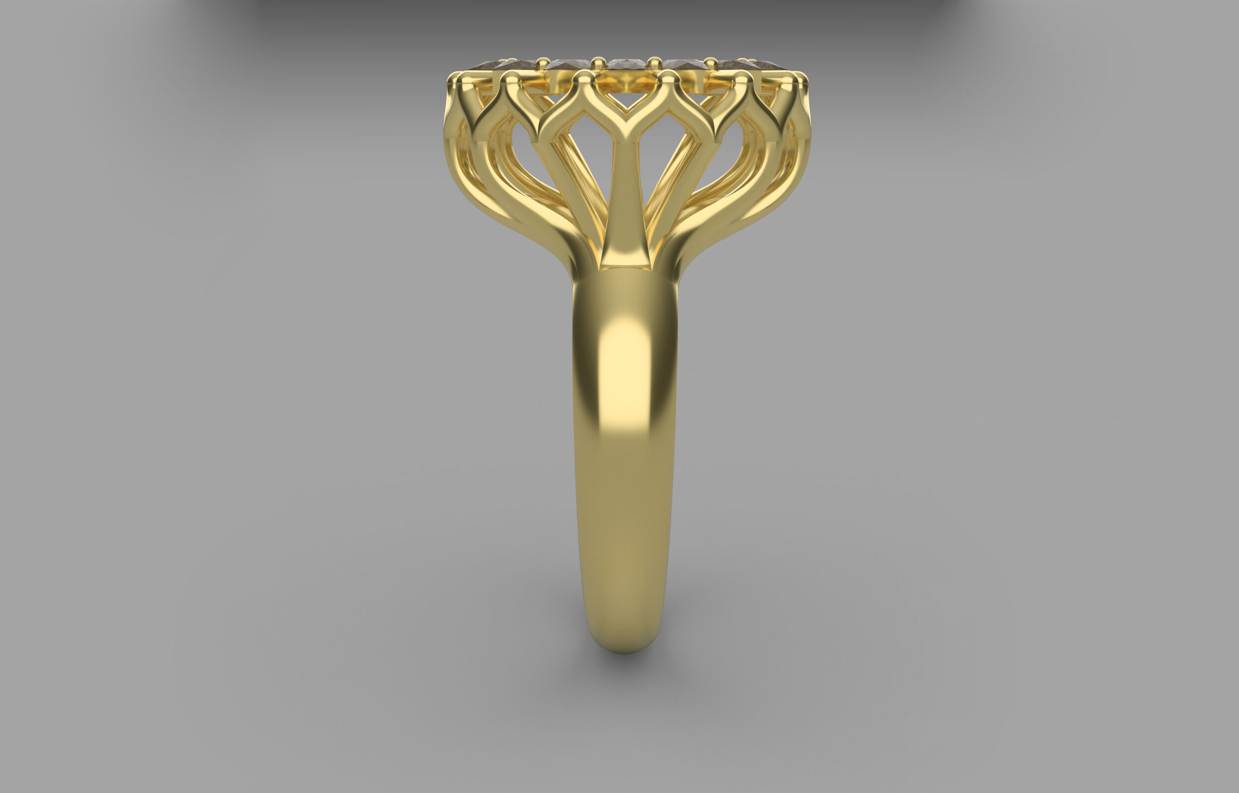 cluster ring 3D print model_9