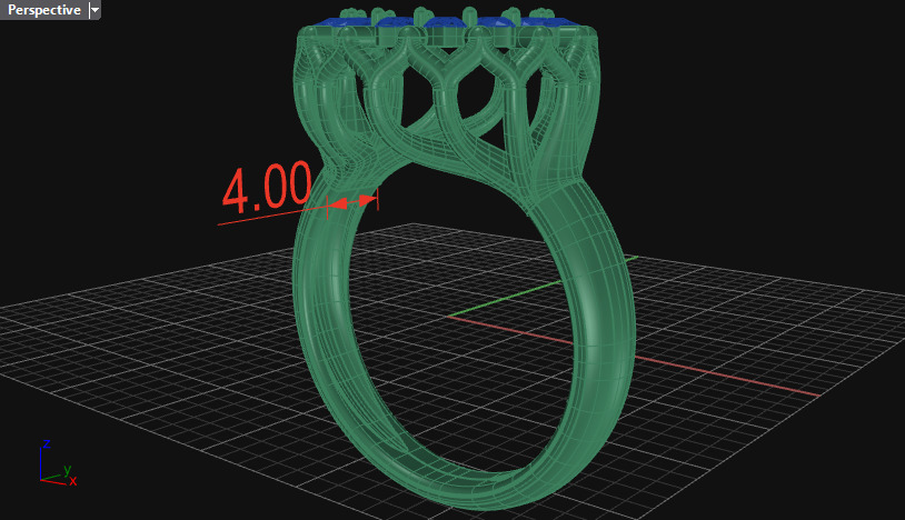 cluster ring 3D print model_14