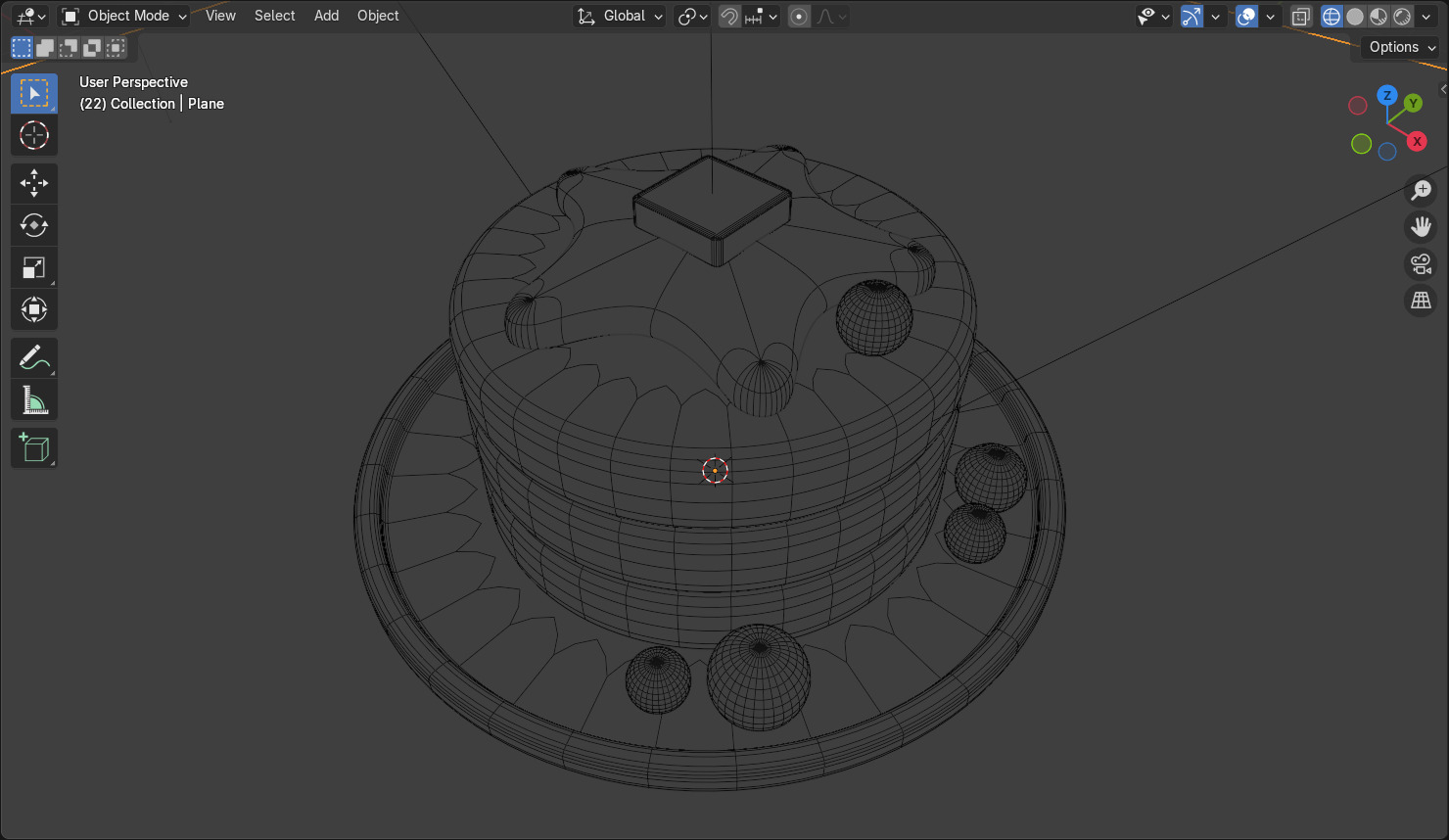 3D Blender Pancake Set Comes with Star Syrup and Pink Berries Low-poly 3D model_3