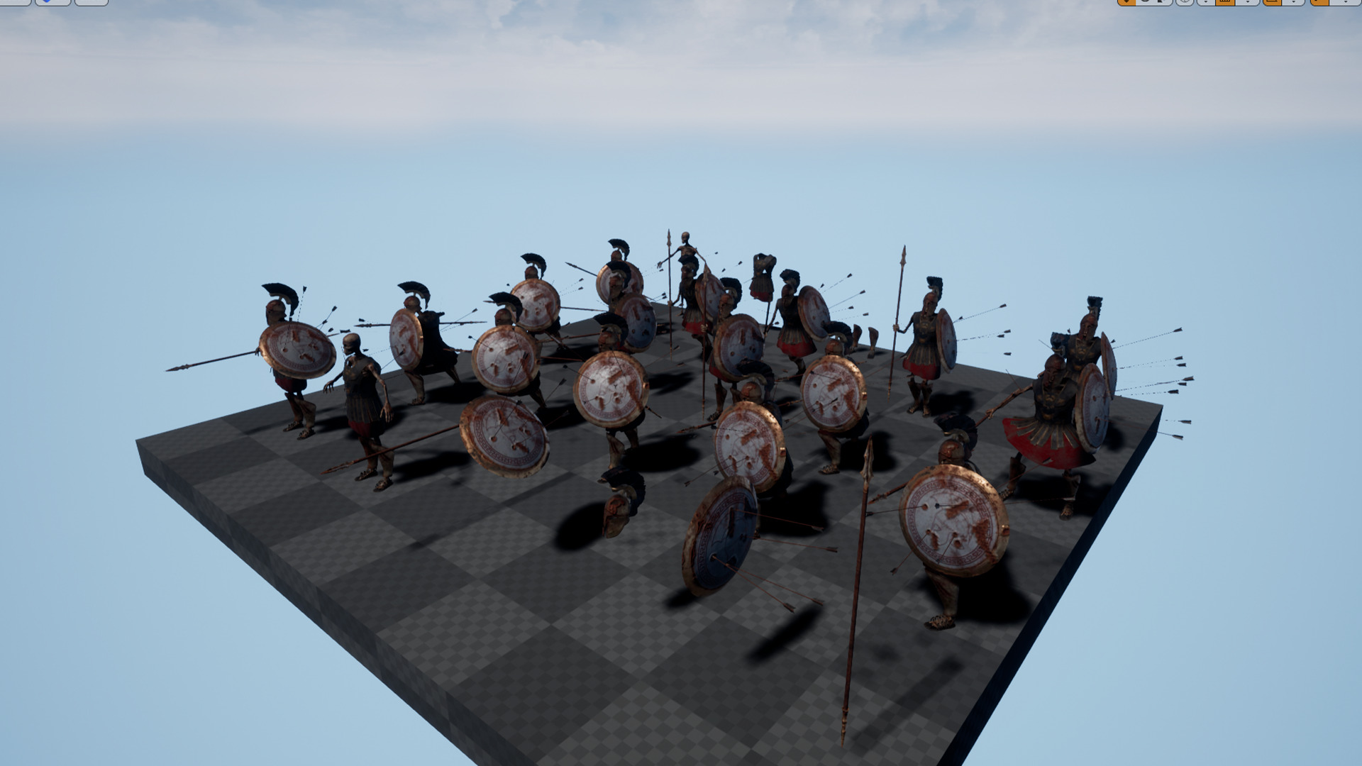 SKELETON SPARTAN HOPLITE  Low-poly 3D model_16