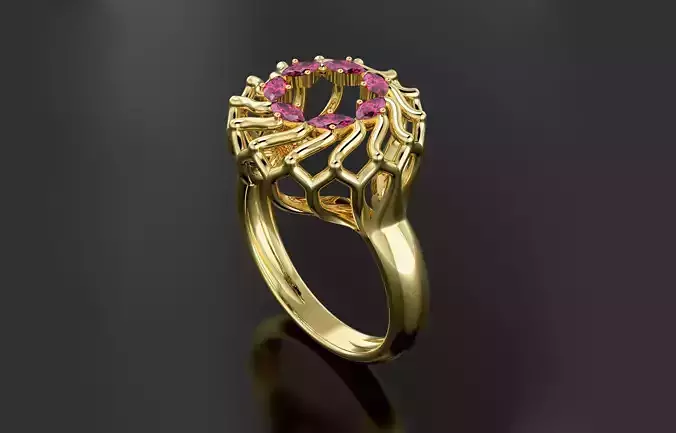 Cluster ring 3D print model