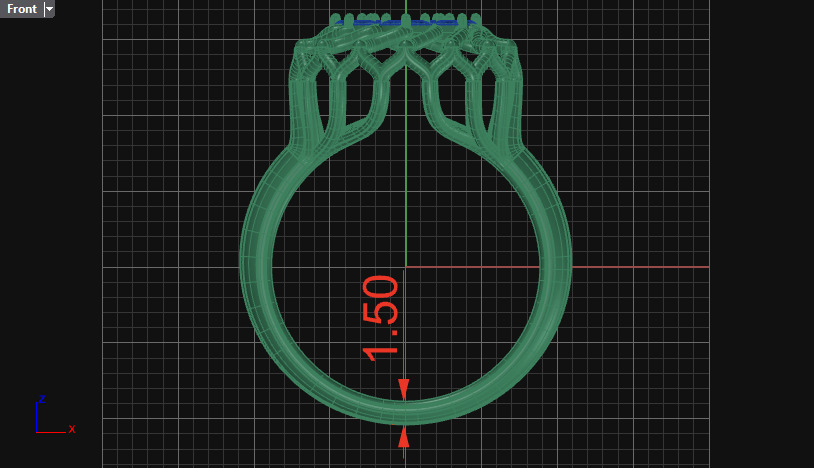 Cluster ring 3D print model_20