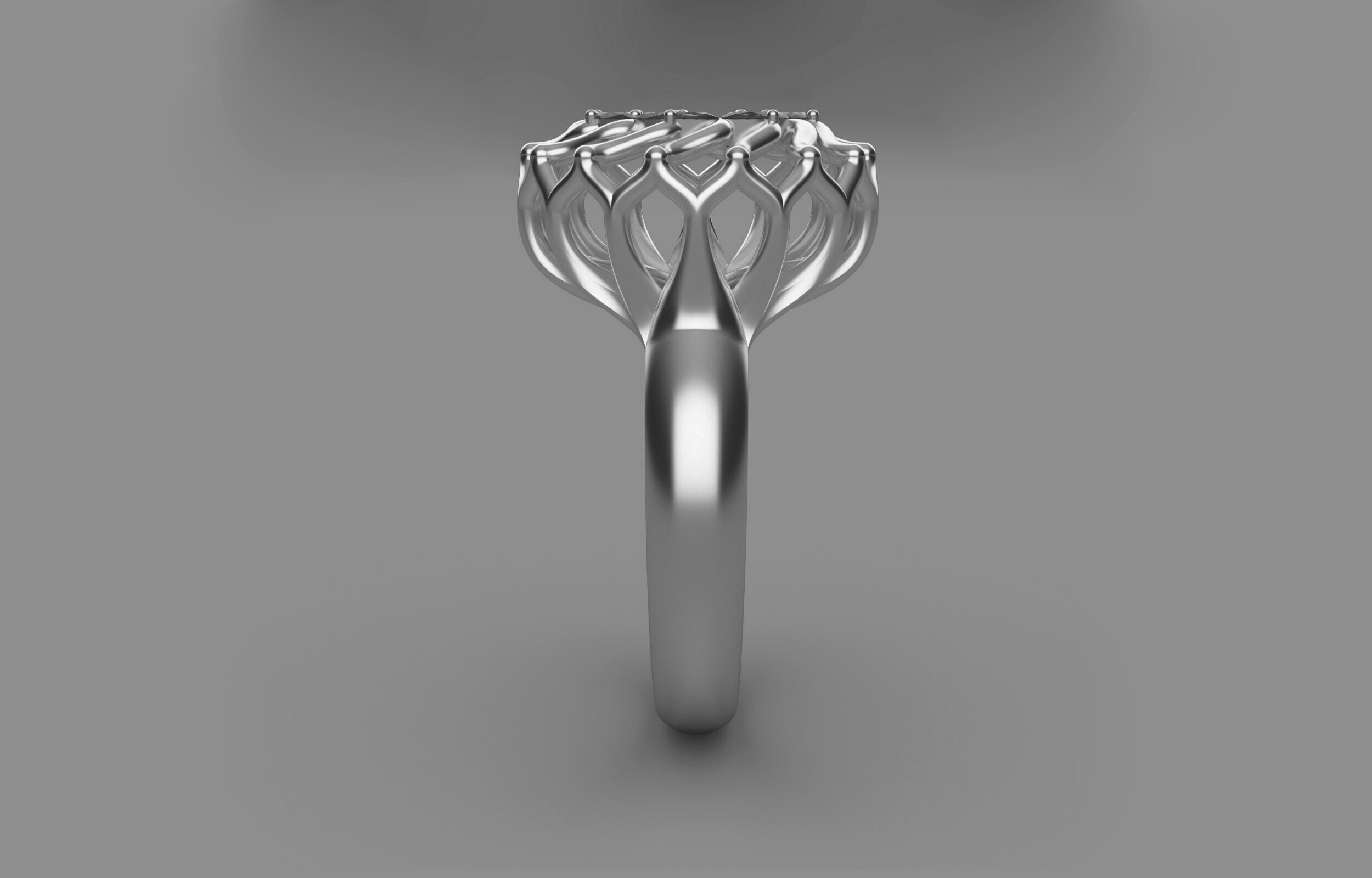 Cluster ring 3D print model_11