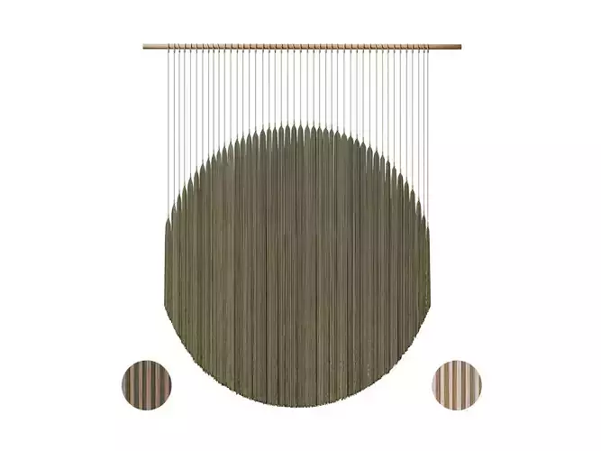 3D Wall Art 009 Macrame 04 3D model