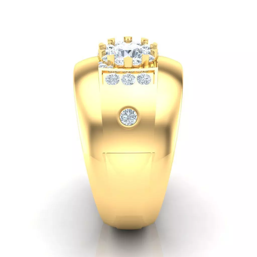 Popular Man Rings Diamond 1MR099 3D print model