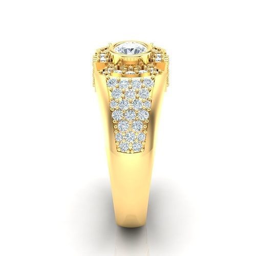Popular Man Rings Diamond 1MR092 3D print model
